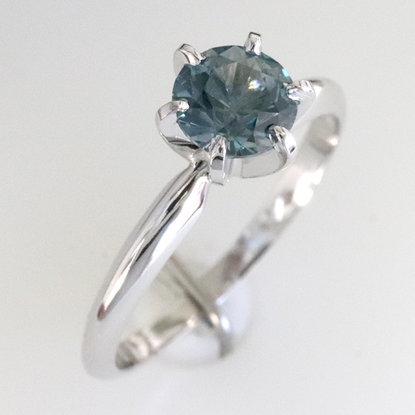 Solitaire blue green sapphire montana engagement ring 4