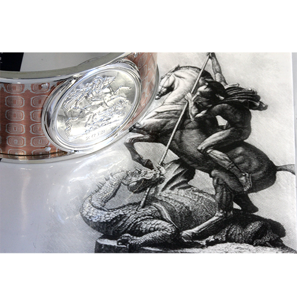 Mens dragon coin cuff bracelet 2