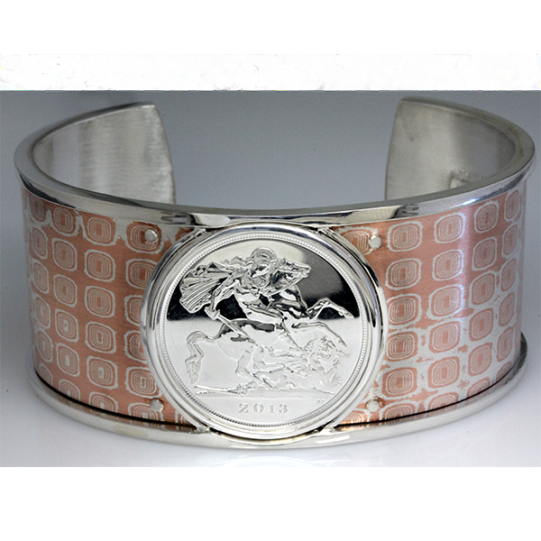 Mens dragon coin cuff bracelet 5