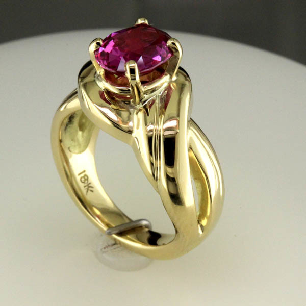 Pink sapphire ring