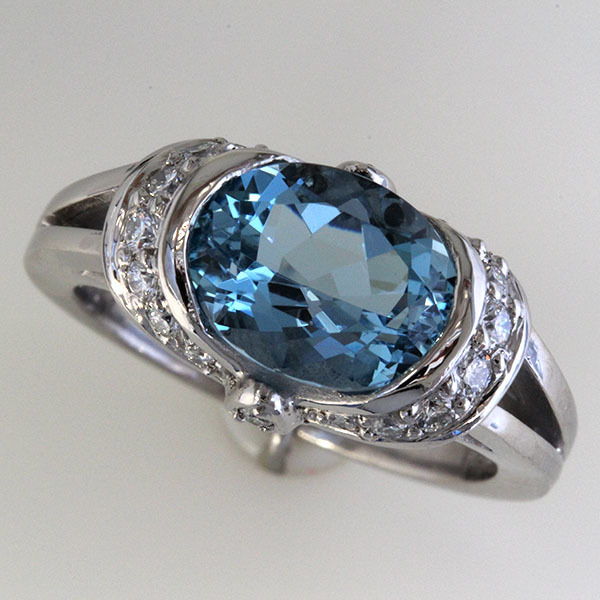 Oval aqua ring 2