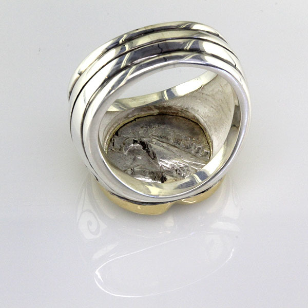 Greek coin ring silver 4