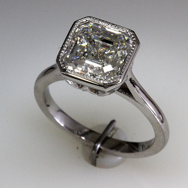 Asscher cut engagement ring 1