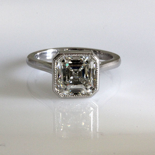 Asscher cut engagement ring 4