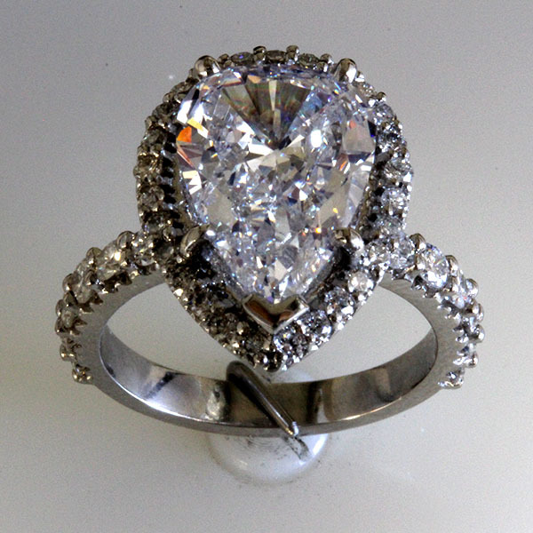3 carat pear shaped diamond engagement ring 5